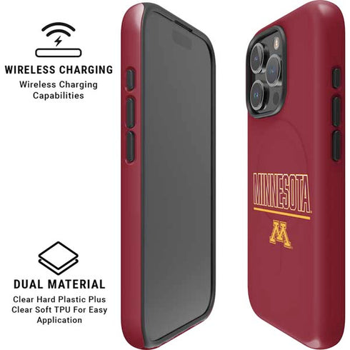 University of Minnesota Athletic Text iPhone 16 Pro Magsafe Impact Case