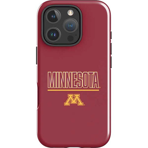 University of Minnesota Athletic Text iPhone 16 Pro Max Impact Case