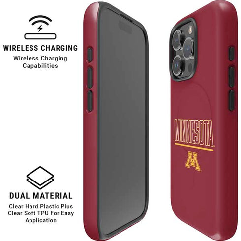 University of Minnesota Athletic Text iPhone 16 Pro Max Magsafe Impact Case