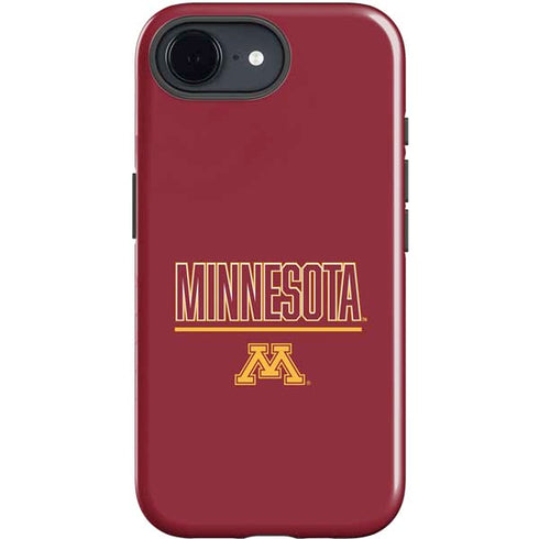 University of Minnesota Athletic Text iPhone 16e Impact Case