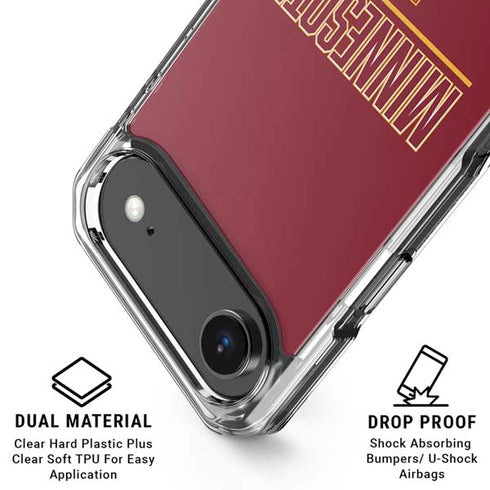 University of Minnesota Athletic Text iPhone 17 Air Clear Case