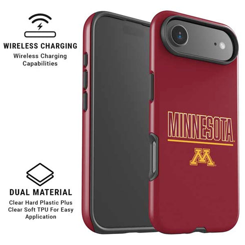 University of Minnesota Athletic Text iPhone 17 Air Magsafe Impact Case