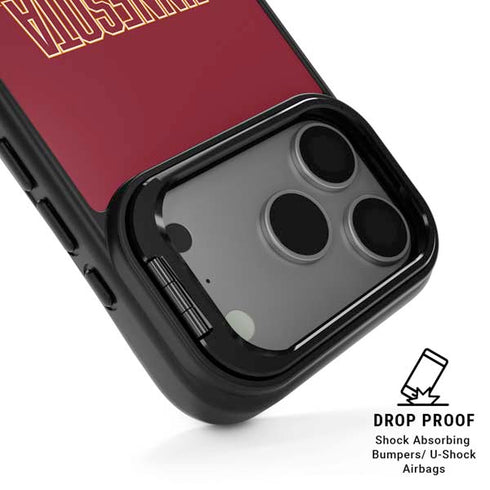University of Minnesota Athletic Text iPhone 17 Pro Max Kickstand Case