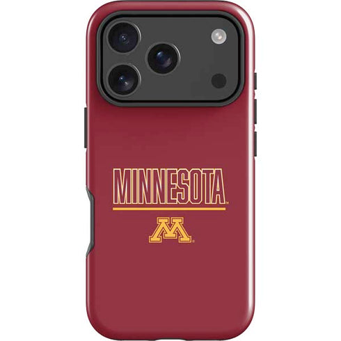 University of Minnesota Athletic Text iPhone 18 Pro Impact Case