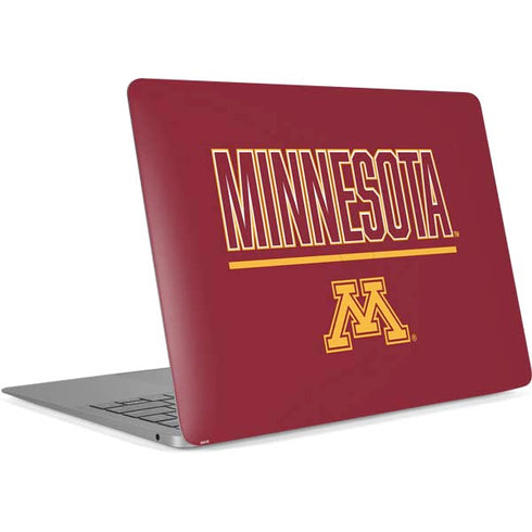 University of Minnesota Athletic Text Apple MacBook Air Skin