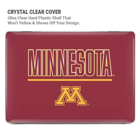University of Minnesota Athletic Text MacBook Pro 14in (2021-24) Case plus Skin