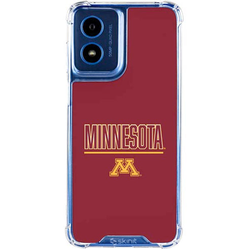 University of Minnesota Athletic Text Moto G 5G (2024) Clear Case