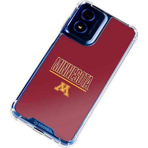 University of Minnesota Athletic Text Moto G 5G (2024) Clear Case