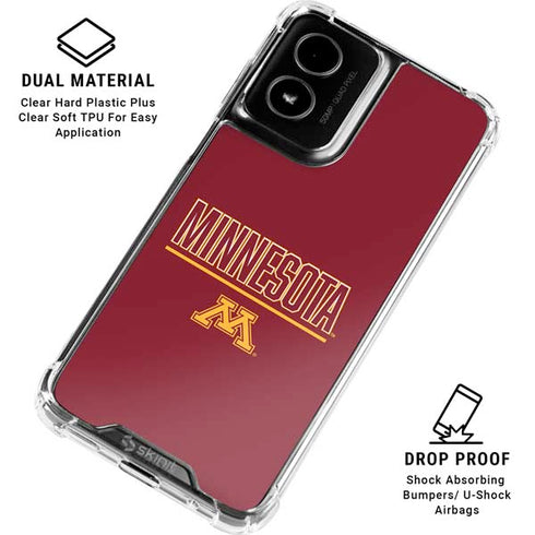 University of Minnesota Athletic Text Moto G Power 5G (2024) Clear Case