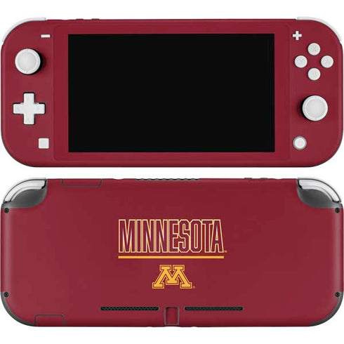 University of Minnesota Athletic Text Nintendo Switch Lite Skin