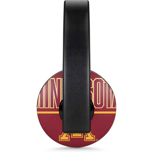 University of Minnesota Athletic Text PlayStation 4 Gold Wireless Headset Skin