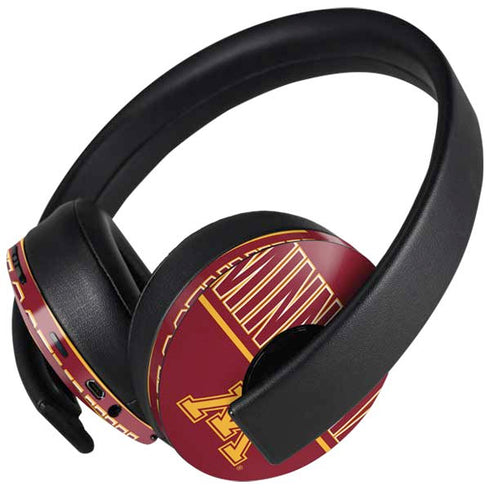University of Minnesota Athletic Text PlayStation 4 Gold Wireless Headset Skin