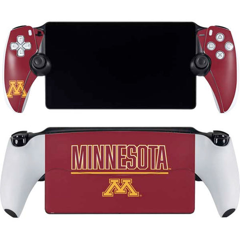 University of Minnesota Athletic Text PlayStation Portal Remote Player Skin