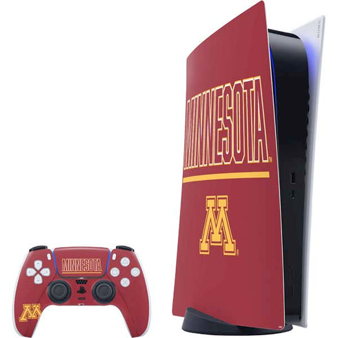 University of Minnesota Athletic Text PlayStation PS5 Skins