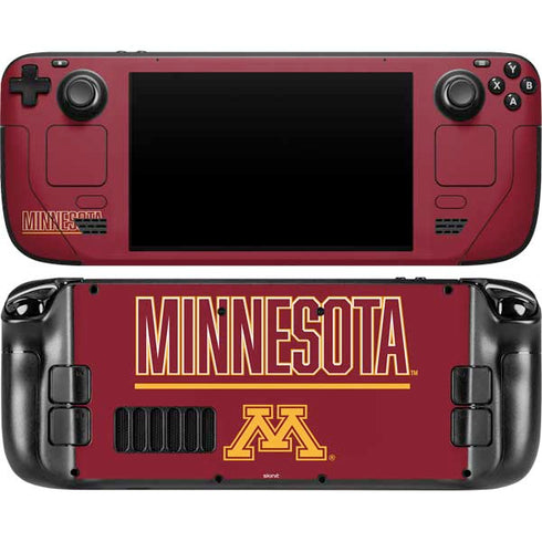 University of Minnesota Athletic Text Steam Deck Handheld Gaming Computer OLED Skin