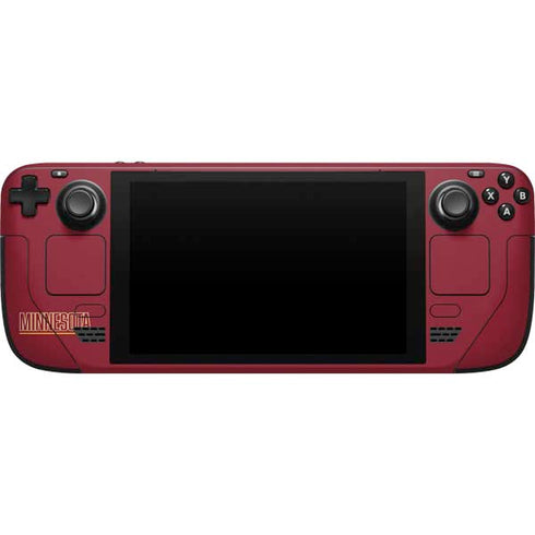 University of Minnesota Athletic Text Steam Deck Handheld Gaming Computer Skin