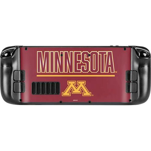 University of Minnesota Athletic Text Steam Deck Handheld Gaming Computer Skin