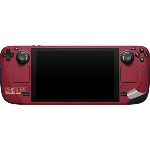 University of Minnesota Athletic Text Steam Deck Handheld Gaming Computer Skin