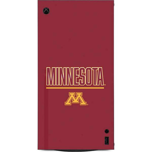University of Minnesota Athletic Text XBox Series X Digital Edition Console Skin