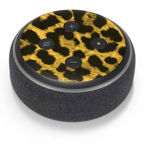 Golden Leopard Animal Print Color Pop Amazon Echo Dot Skin
