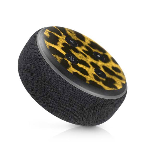 Golden Leopard Animal Print Color Pop Amazon Echo Dot Skin
