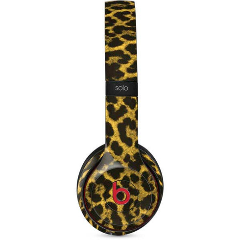 Golden Leopard Animal Print Color Pop Beats Solo 2 Wireless Skin