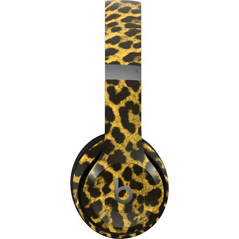 Golden Leopard Animal Print Color Pop Beats Solo 4 Wireless Headphones Skin