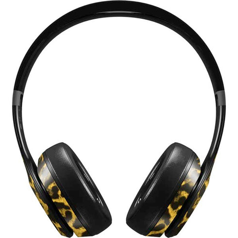 Golden Leopard Animal Print Color Pop Beats Solo 4 Wireless Headphones Skin