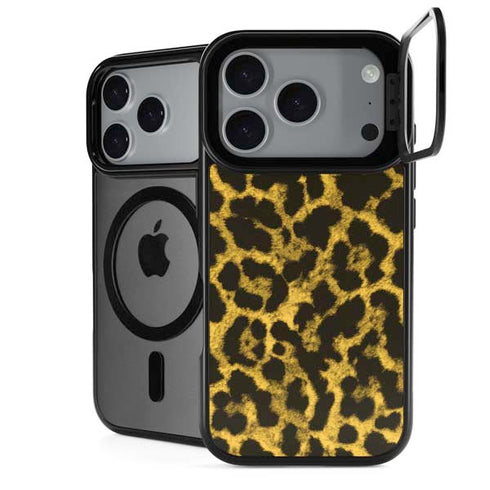 Golden Leopard Animal Print Color Pop iPhone 18 Pro Kickstand Case