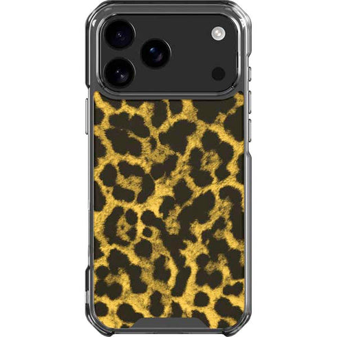 Golden Leopard Animal Print Color Pop iPhone 18 Pro Max Clear Case
