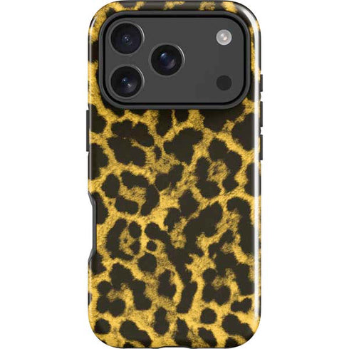Golden Leopard Animal Print Color Pop iPhone 18 Pro Max Impact Case