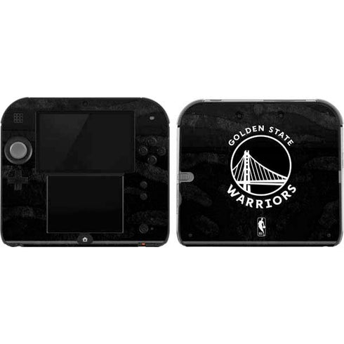 NBA Golden State Warriors Black Animal Print Nintendo 2DS Skin