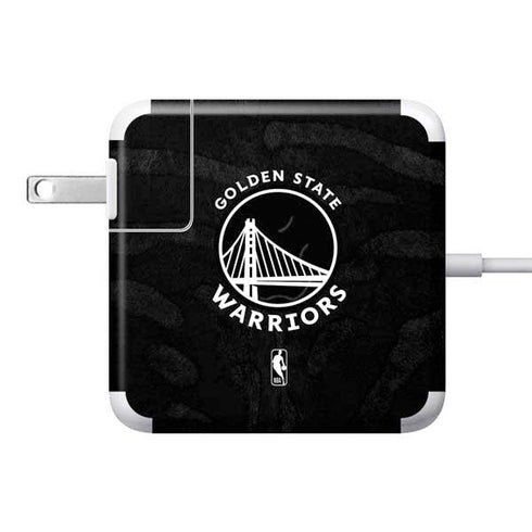 NBA Golden State Warriors Black Animal Print 85W Power Adapter (15 and 17 inch MacBook Pro Charger) Skin