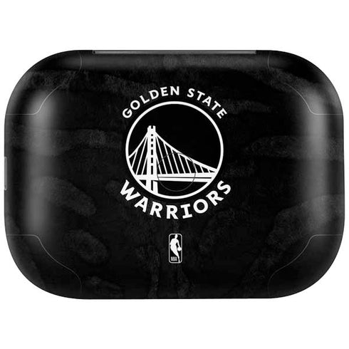 NBA Golden State Warriors Black Animal Print Amazon Echo Buds Skin