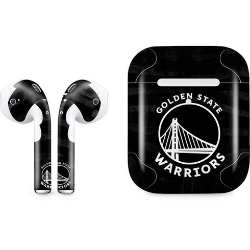 NBA Golden State Warriors Black Animal Print Apple AirPods 2 Skin