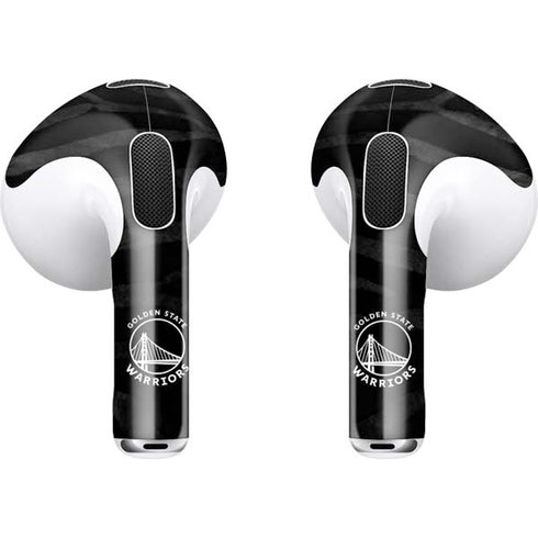 NBA Golden State Warriors Black Animal Print Apple AirPods (3rd Gen 2021) Skin