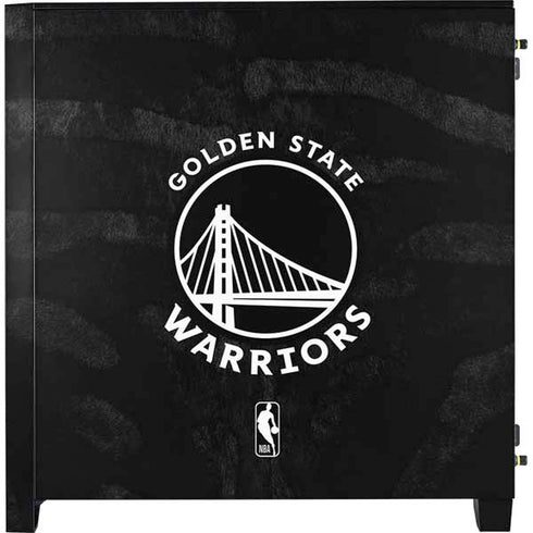 NBA Golden State Warriors Black Animal Print Corsair 4000D Tempered Glass Mid-Tower ATX Case Skin