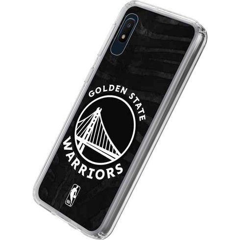 NBA Golden State Warriors Black Animal Print Galaxy A10e Clear Case