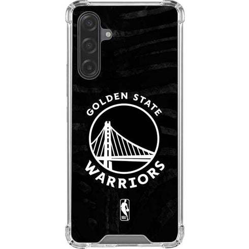 NBA Golden State Warriors Black Animal Print Galaxy A17 Clear Case