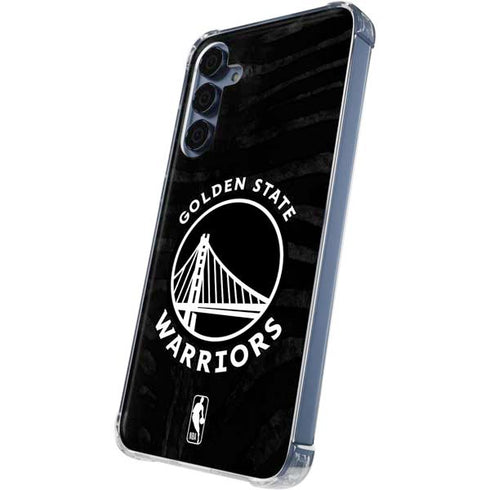 NBA Golden State Warriors Black Animal Print Galaxy A35 5G Clear Case