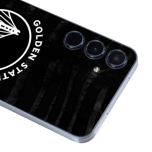 NBA Golden State Warriors Black Animal Print Galaxy A35 5G Skin