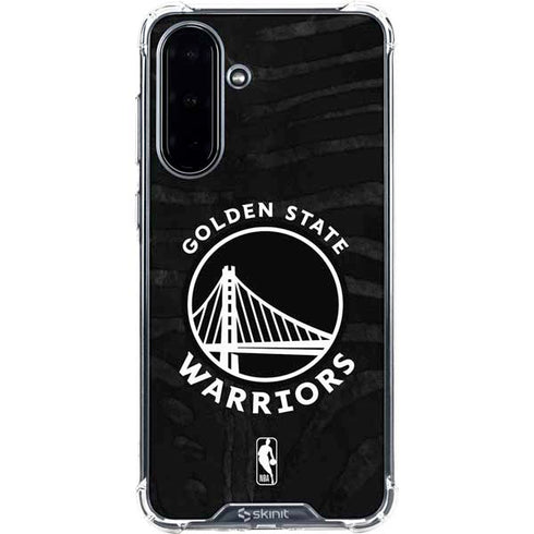 NBA Golden State Warriors Black Animal Print Galaxy A36 5G Clear Case