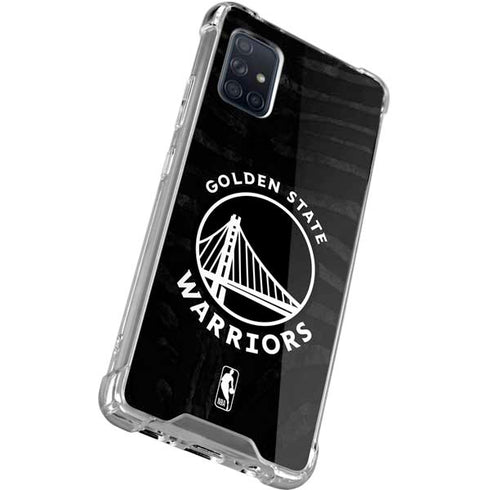 NBA Golden State Warriors Black Animal Print Galaxy A51 5G Clear Case