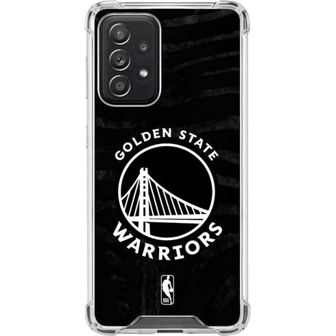 NBA Golden State Warriors Black Animal Print Galaxy A52 5G Clear Case