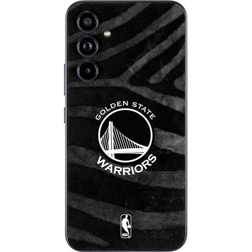 NBA Golden State Warriors Black Animal Print Galaxy A54 5G Skin
