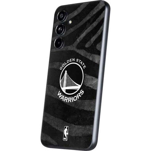 NBA Golden State Warriors Black Animal Print Galaxy A54 5G Skin
