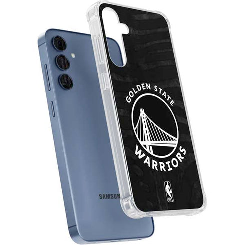 NBA Golden State Warriors Black Animal Print Galaxy A55 5G Clear Case