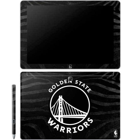 NBA Golden State Warriors Black Animal Print Galaxy Book 12in Skin