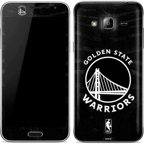 NBA Golden State Warriors Black Animal Print Galaxy J3 Skin