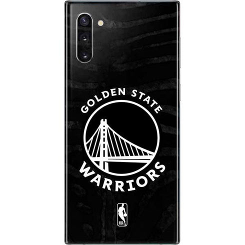 NBA Golden State Warriors Black Animal Print Galaxy Note 10 Skin